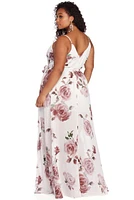 Plus Helena Formal Sleeveless Chiffon Dress