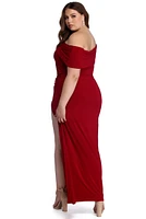 Plus Kaleigh Off Shoulder Dress