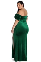 Plus Lilianna Formal Velvet Dress