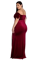 Plus Lilianna Formal Velvet Dress