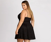 Plus Flirty Lace Skater Dress