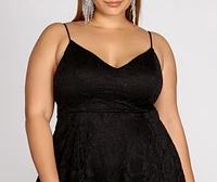 Plus Flirty Lace Skater Dress