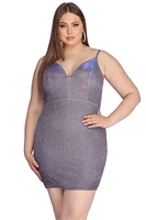 Plus Glitter Glam Party Dress