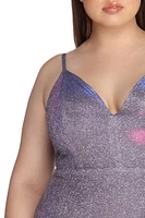 Plus Glitter Glam Party Dress