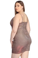 Plus Glitter Glam Party Dress
