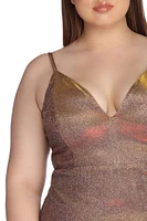 Plus Glitter Glam Party Dress