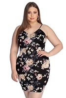 Plus Floral Fascination Midi Dress