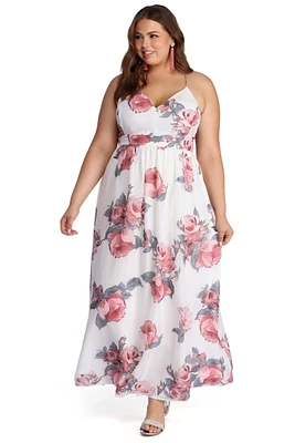Plus Chiffon Beauty Maxi Dress