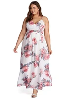 Plus Chiffon Beauty Maxi Dress
