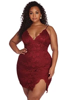 Plus Lace Darling Mini Dress