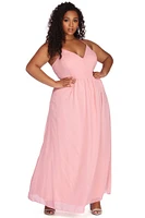 Plus Chiffon Beauty Maxi Dress