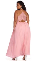 Plus Chiffon Beauty Maxi Dress