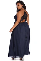 Plus Chiffon Beauty Maxi Dress