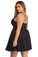 Plus Polka Dot Skater Dress