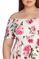 Plus Flowy Floral Maxi Dress