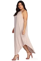 Plus Casual Knit Maxi Dress