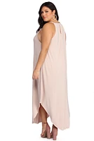Plus Casual Knit Maxi Dress