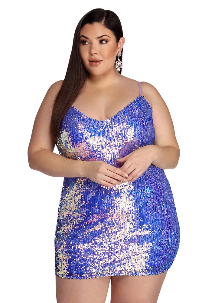 Plus Sequin Glam Mini Dress
