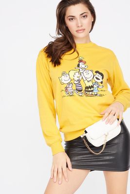 Charlie Brown and Friends Graphic Crew Neck Sweatshirt