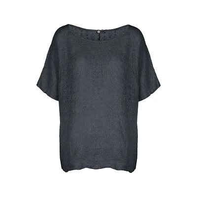 M Made Italy — Women's Woven and Knitted Half Sleeve Top