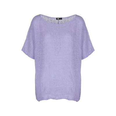 M Made Italy — Women's Woven and Knitted Half Sleeve Top