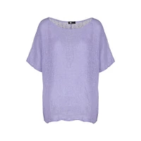 M Made Italy — Women's Woven and Knitted Half Sleeve Top