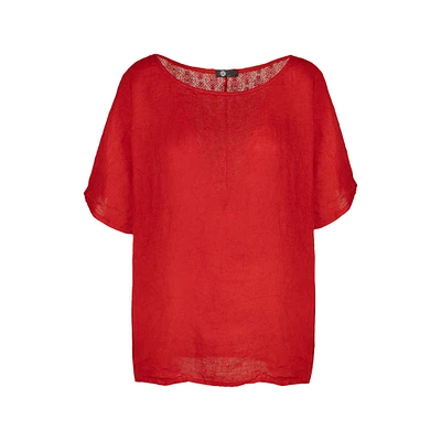 M Made Italy — Women's Woven and Knitted Half Sleeve Top