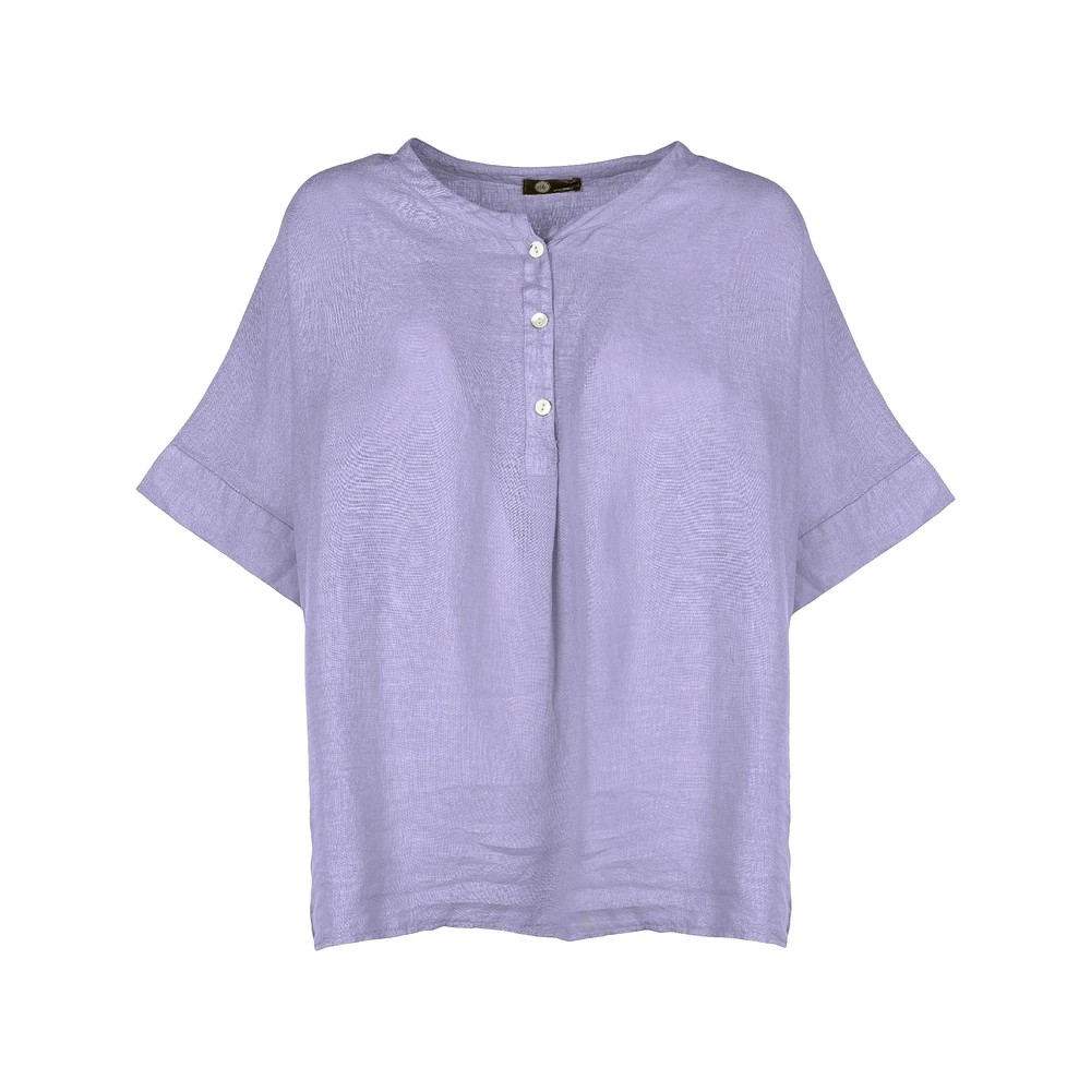 M Made Italy — Women's Woven Half Sleeve Top