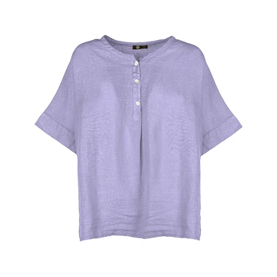M Made Italy — Women's Woven Half Sleeve Top