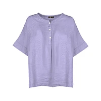 M Made Italy — Women's Woven Half Sleeve Top
