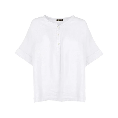 M Made Italy — Haut tissé à manches mi-longues pour femme