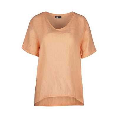 M Made Italy — Women's Knit and Woven Combo Top