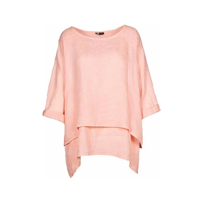 Women's Linen 3/4 Sleeve Top | M Made Italy