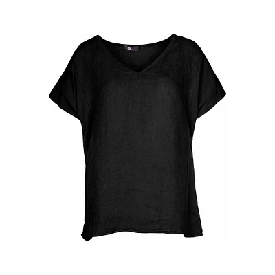 Women's Linen Short Sleeve Top | M Made Italy