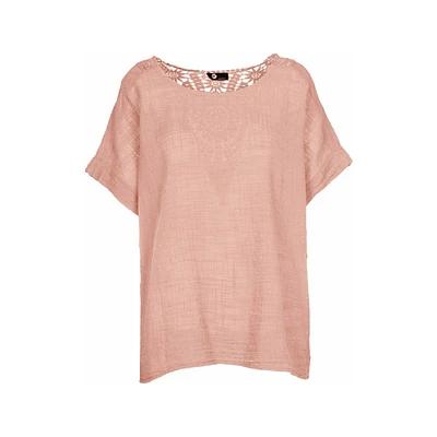 Women's Woven Short Sleeve Top | M Made Italy