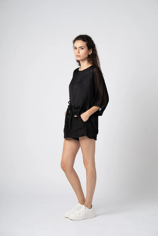 Astrid — Haut en mousseline Fireside
