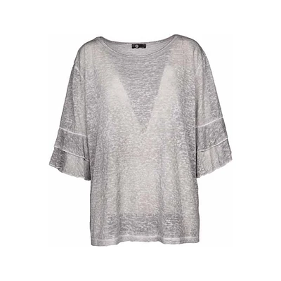 M Made Italy — Haut en tricot à manches 3/4 pour femme
