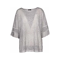 M Made Italy — Haut en tricot à manches 3/4 pour femme
