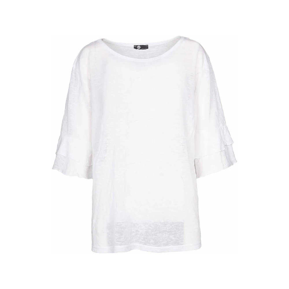 M Made Italy — Haut en tricot à manches 3/4 pour femme