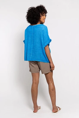 M Made italy — Women's Woven Short Sleeve Top