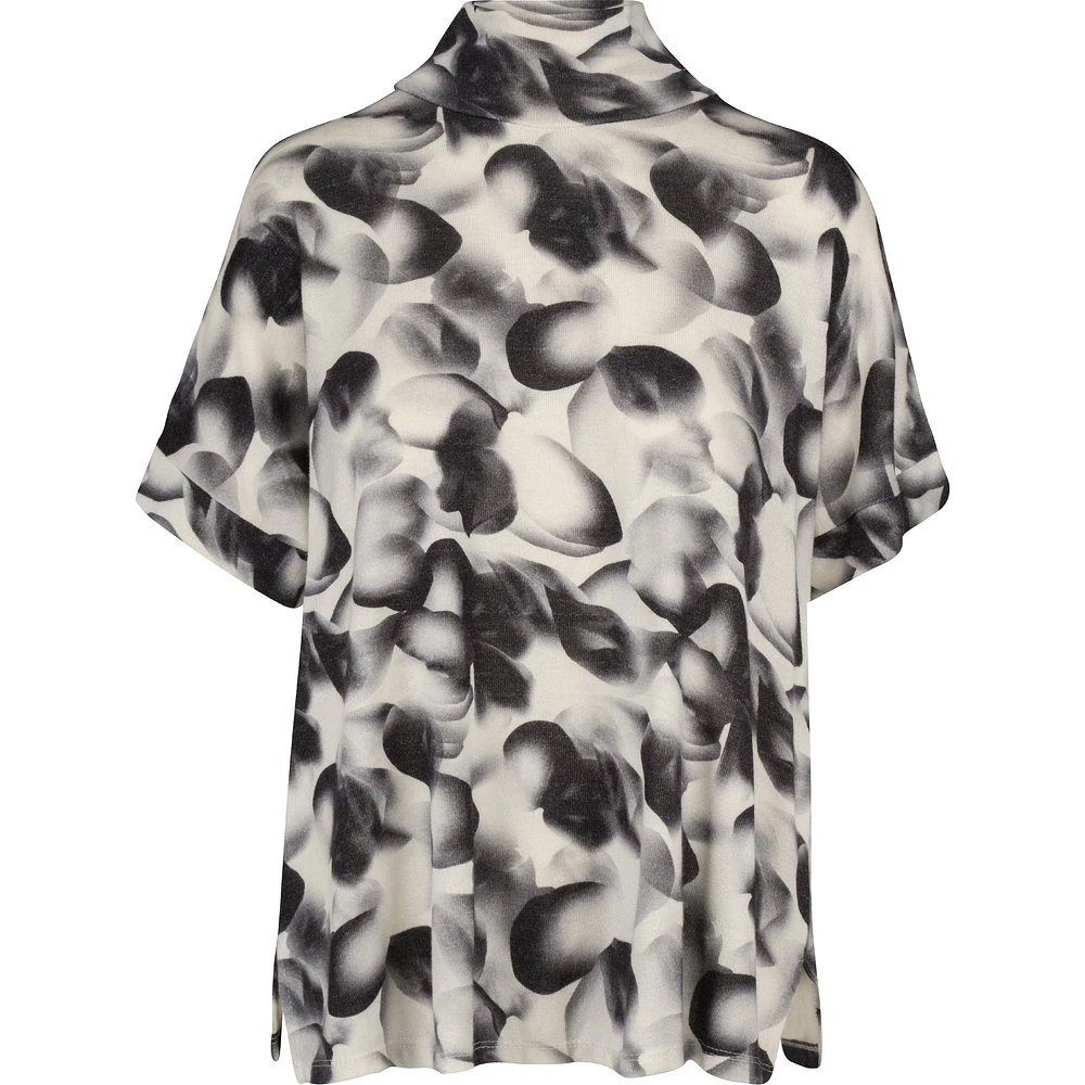 M Occ-Neck Short Sleeve Printed Top