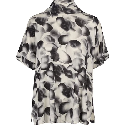 M Occ-Neck Short Sleeve Printed Top