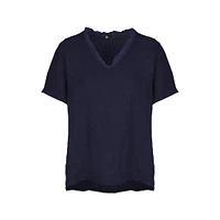 M Made Italy — Women's Woven Short Sleeve Top