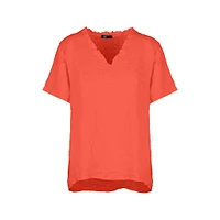 M Made Italy — Women's Woven Short Sleeve Top