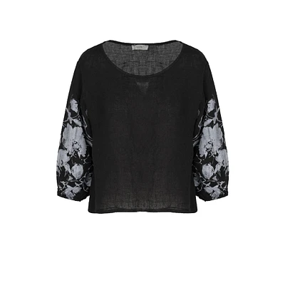 Astrid — Hampton Floral Blouse Black