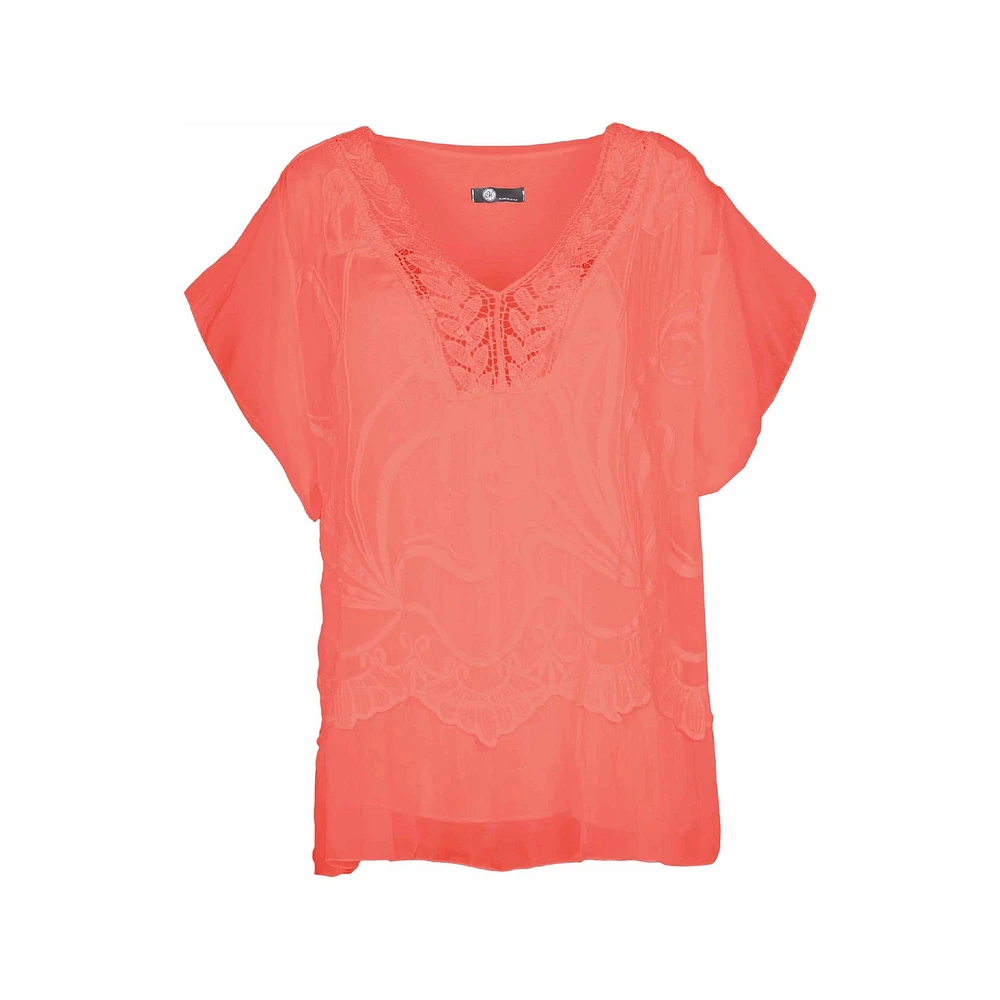 Women's Linen Short Sleeve Top | M Made Italy