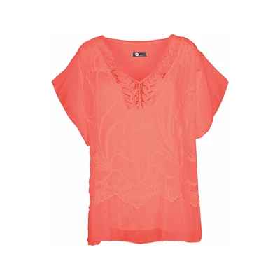 Women's Linen Short Sleeve Top | M Made Italy