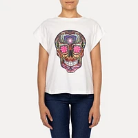 Astrid — Takeaway Skull Tee White