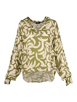 M Made Italy – Haut tissé pour femme Combo vert