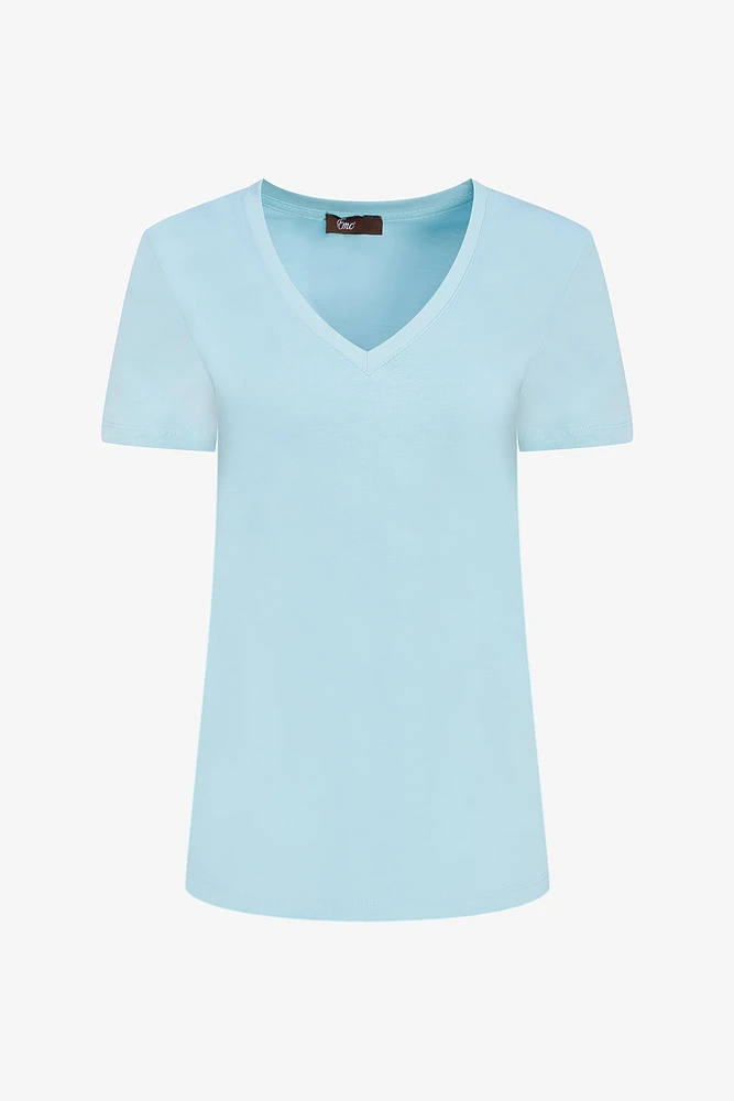 V-Neck Basic Tee | Ema&Carla